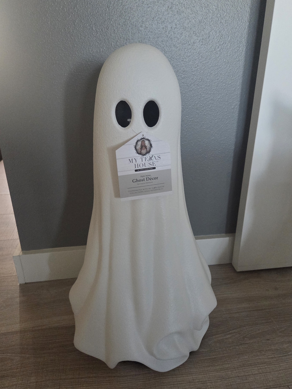 My Texas House Ghost Glow Halloween Decor White & Black Brand New With Tag